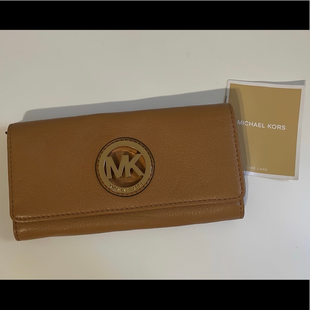 Michael Kors Light Brown & Gold Wallet